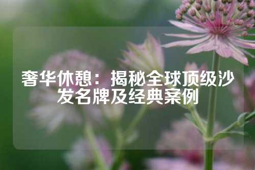 奢华休憩：揭秘全球顶级沙发名牌及经典案例