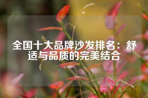 全国十大品牌沙发排名：舒适与品质的完美结合