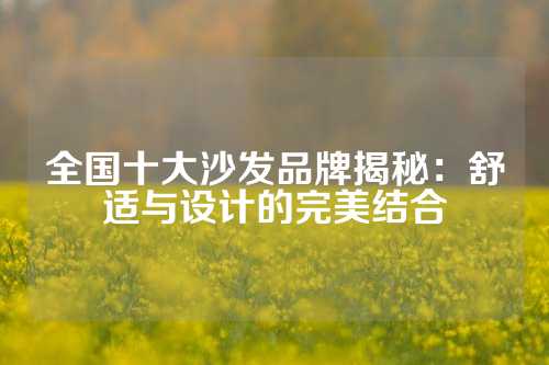 全国十大沙发品牌揭秘：舒适与设计的完美结合