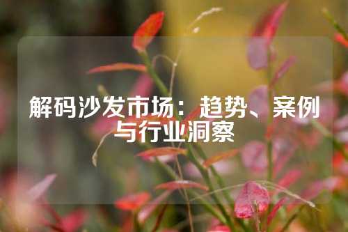 解码沙发市场：趋势、案例与行业洞察