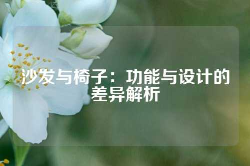 沙发与椅子：功能与设计的差异解析