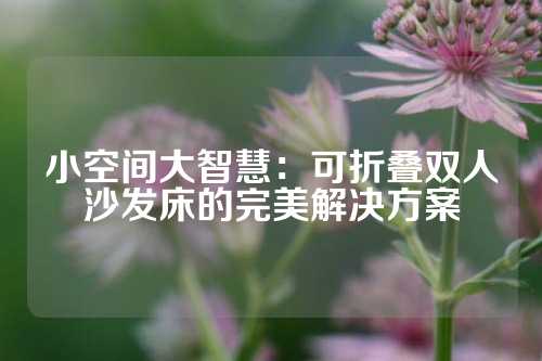 小空间大智慧：可折叠双人沙发床的完美解决方案