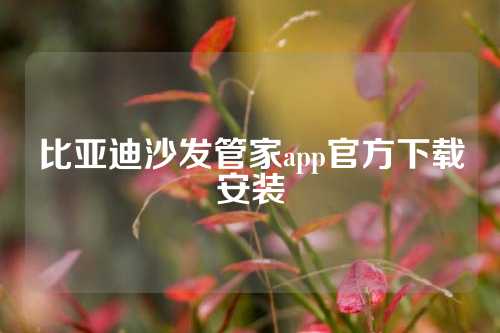 比亚迪沙发管家app官方下载安装