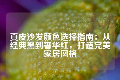 真皮沙发颜色选择指南：从经典黑到奢华红，打造完美家居风格