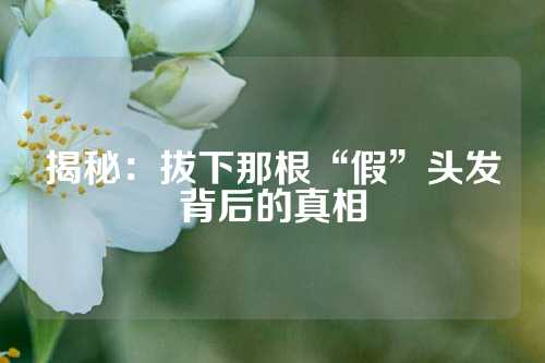 揭秘：拔下那根“假”头发背后的真相