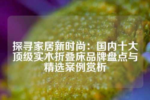 探寻家居新时尚：国内十大顶级实木折叠床品牌盘点与精选案例赏析