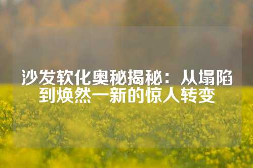 沙发软化奥秘揭秘：从塌陷到焕然一新的惊人转变