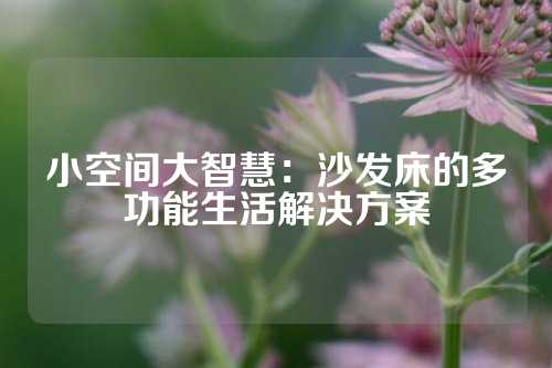 小空间大智慧：沙发床的多功能生活解决方案