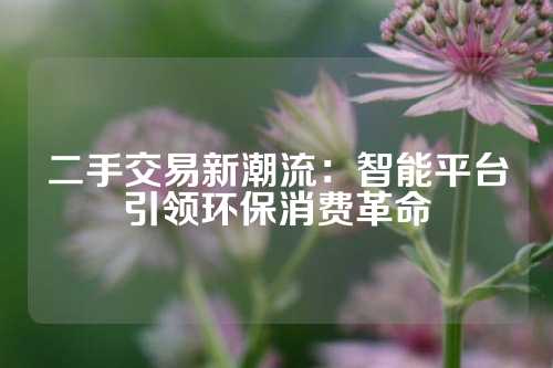 二手交易新潮流：智能平台引领环保消费革命