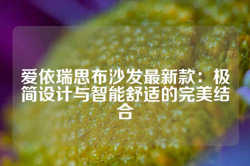 爱依瑞思布沙发最新款：极简设计与智能舒适的完美结合