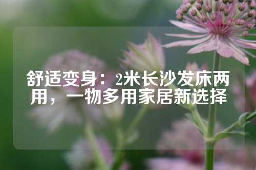 舒适变身：2米长沙发床两用，一物多用家居新选择