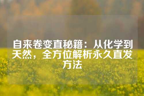 自来卷变直秘籍：从化学到天然，全方位解析永久直发方法