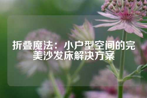 折叠魔法：小户型空间的完美沙发床解决方案